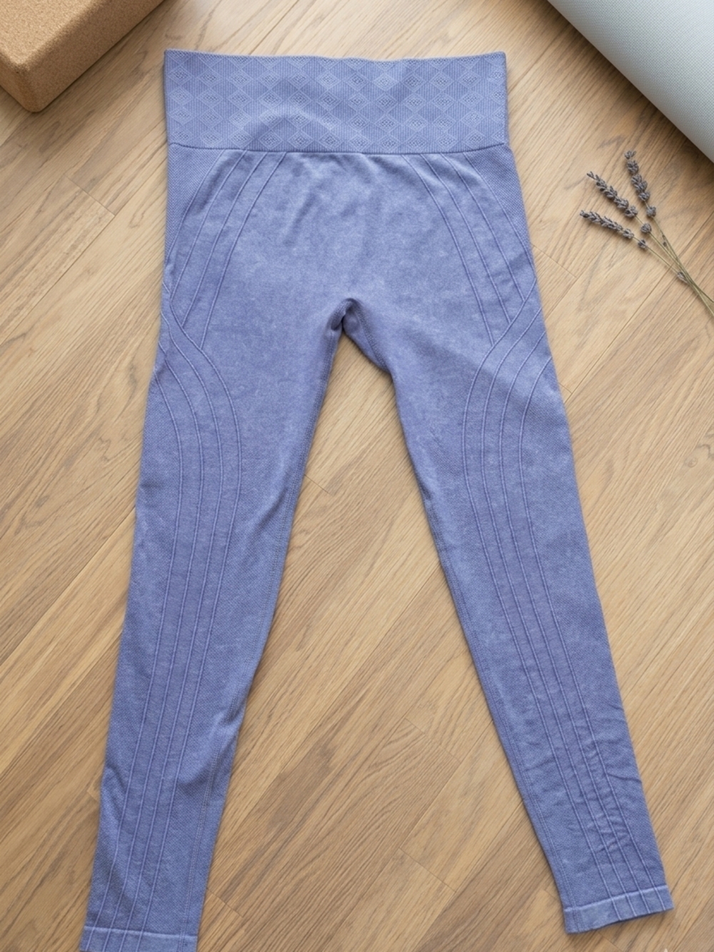 Mono B Dusty Mauve Seamless Ribbed Leggings